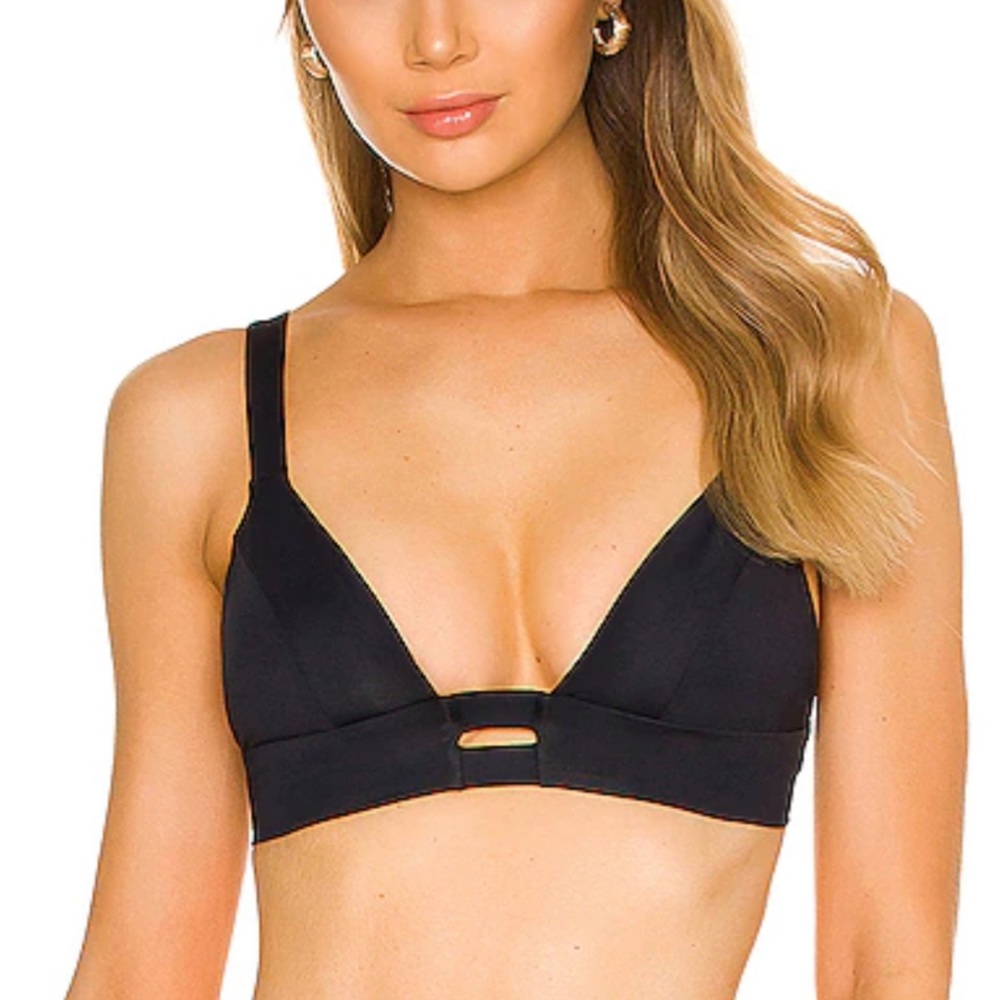 Vitamin A Black Triangle Bikini Top